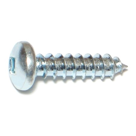 Midwest Fastener Sheet Metal Screw, #14 x 1 in, Zinc Plated Steel Pan Head Square Drive, 100 PK 08740